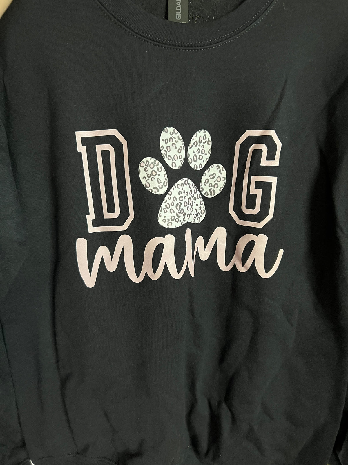 Light Pink Cheetah Print Dog Mom Crewneck