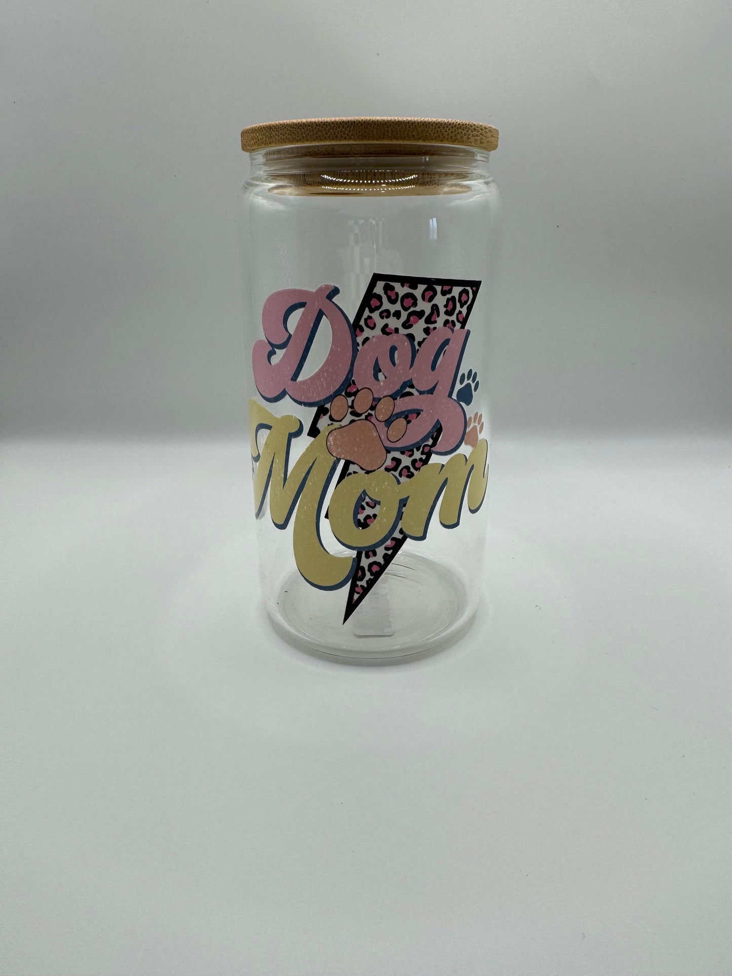 Dog Mom Lighting Glass cup