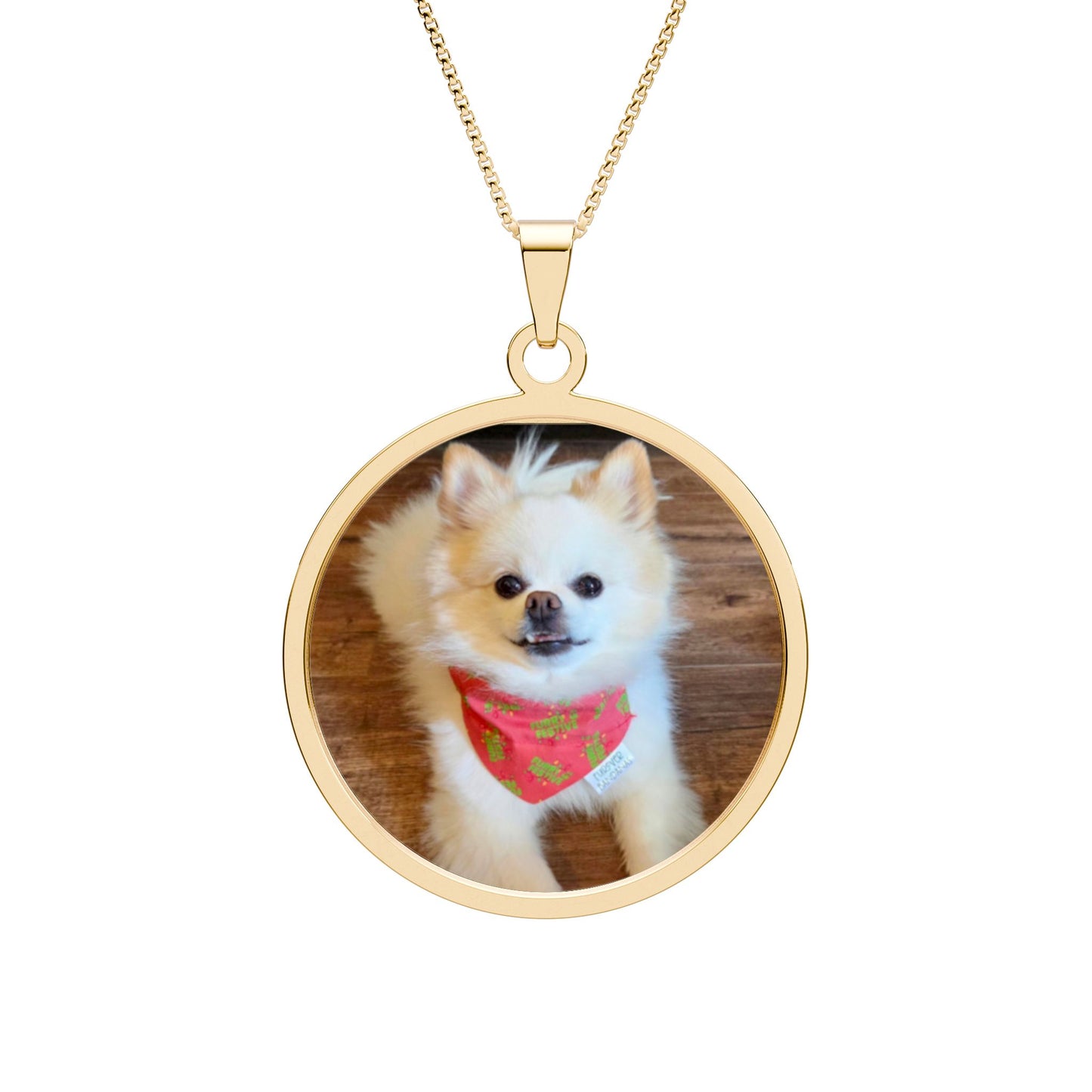 Round Border Photo Pendant
