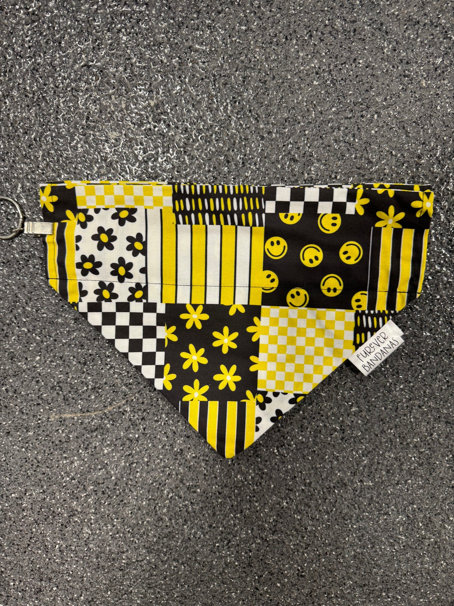 Black/Yellow Patchwork Bandana