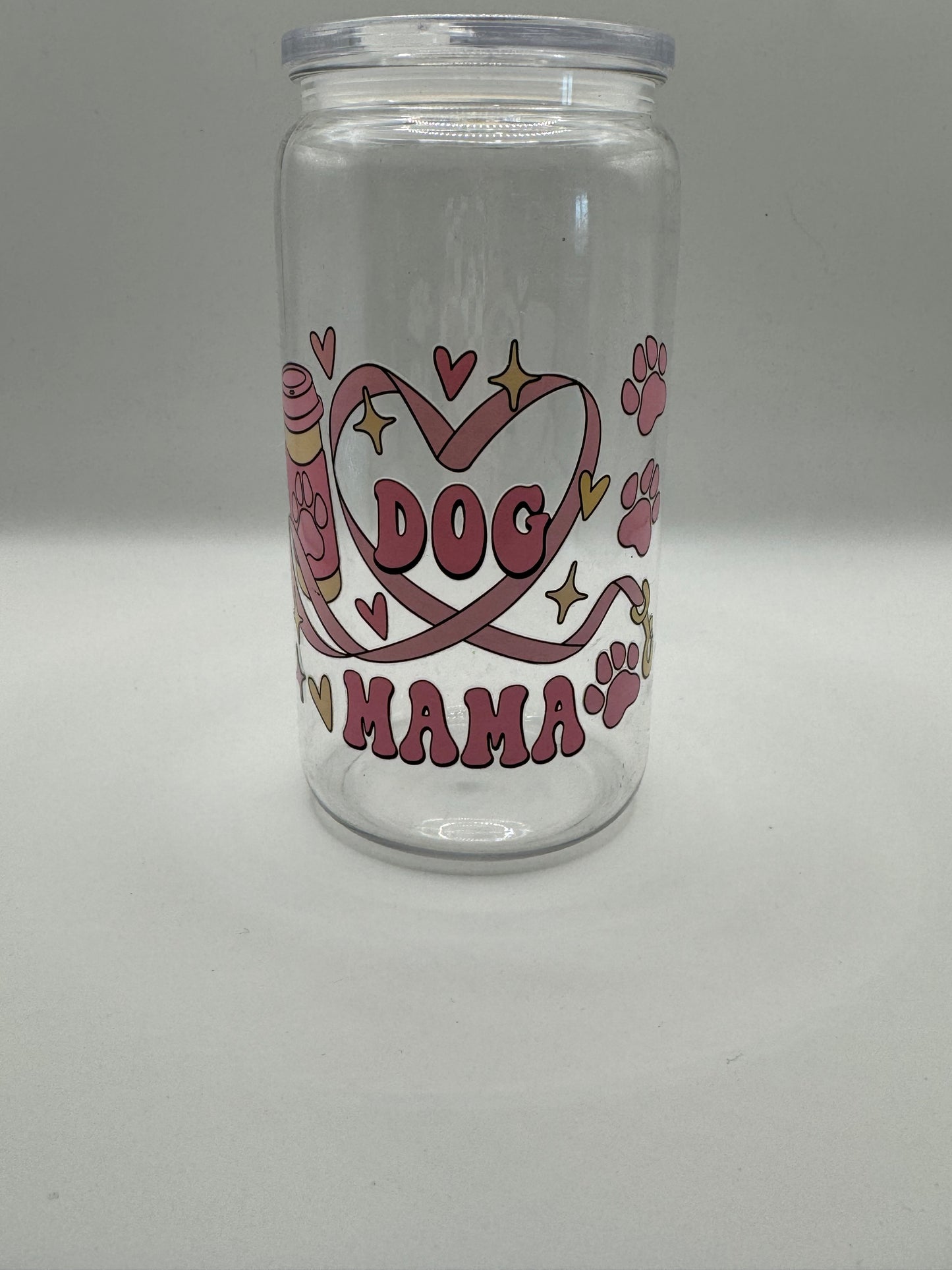 Leash Dog Mama plastic cup