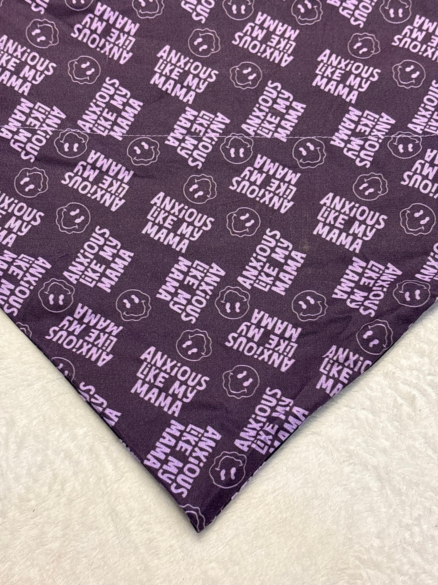anxious like my mama (purple) Bandana