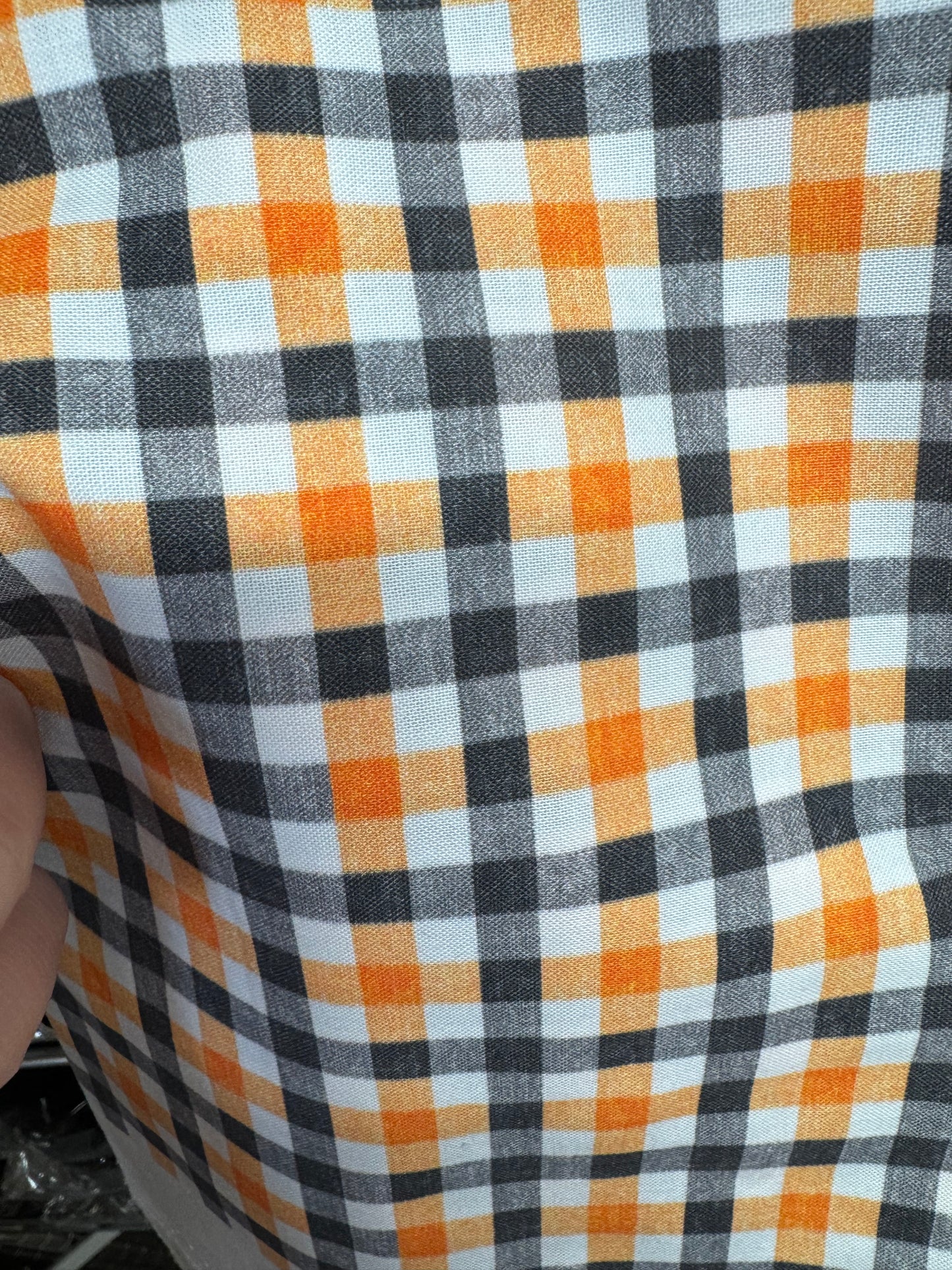 Black & Orange Plaid collar