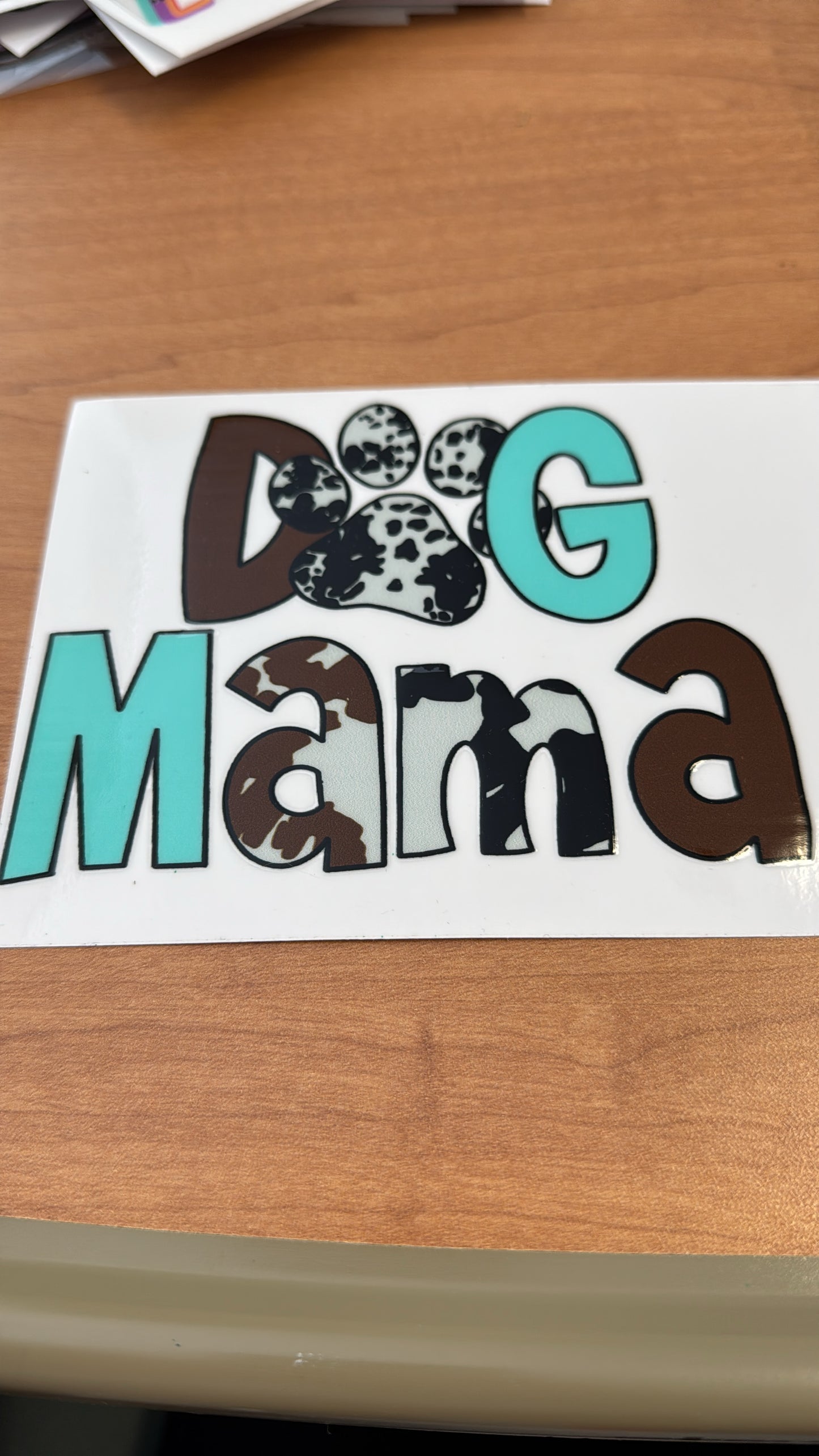 Cow Print Dog Mama cup