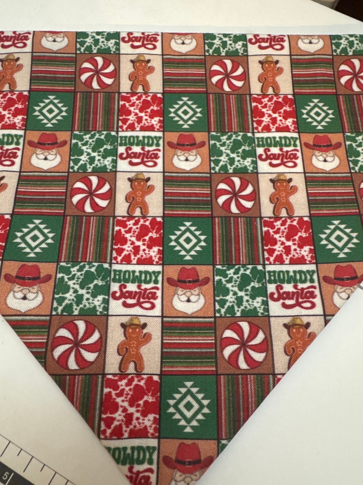 Western Christmas Plaid Bandana