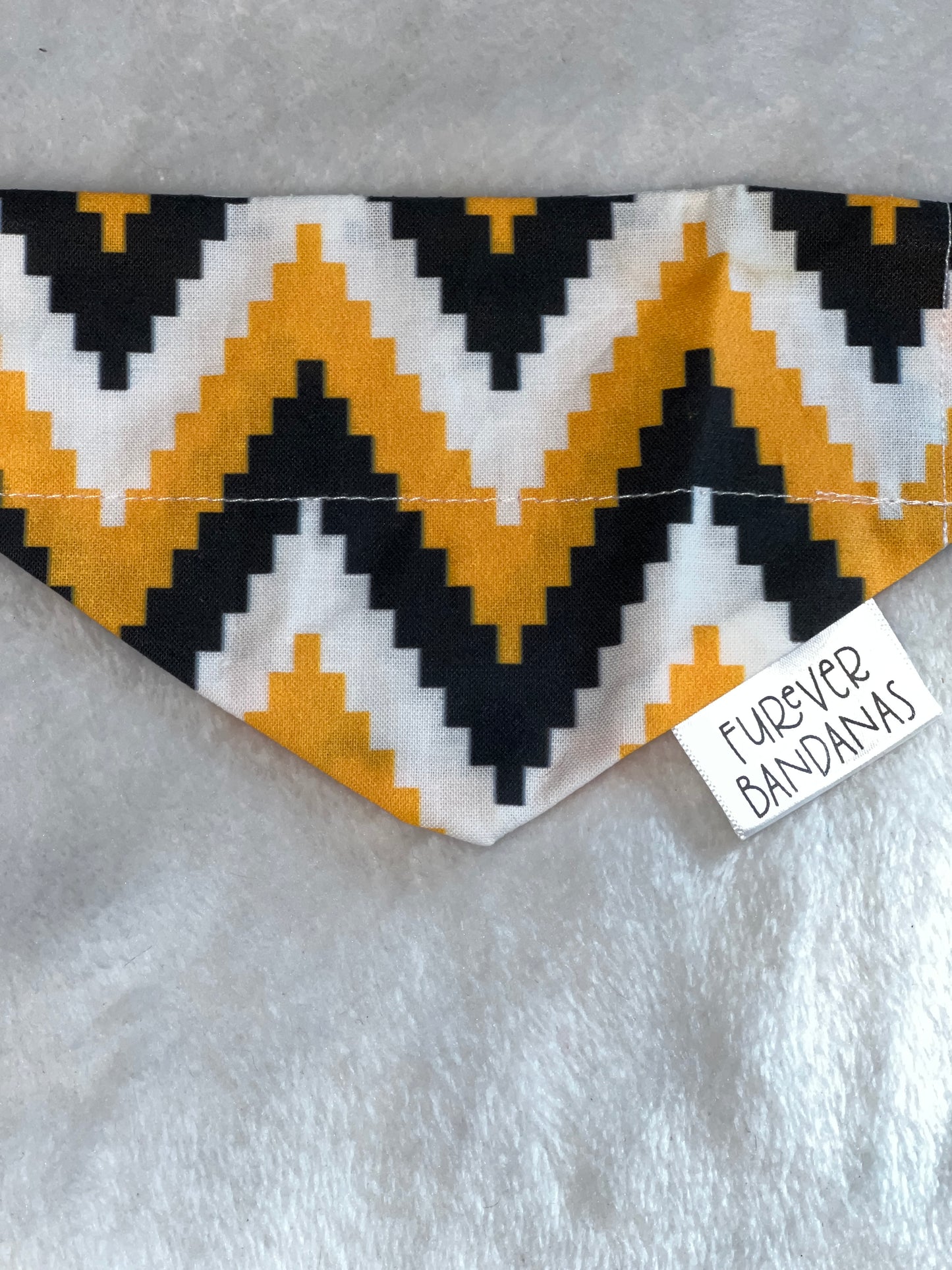 Black/Yellow Chevron Bandana