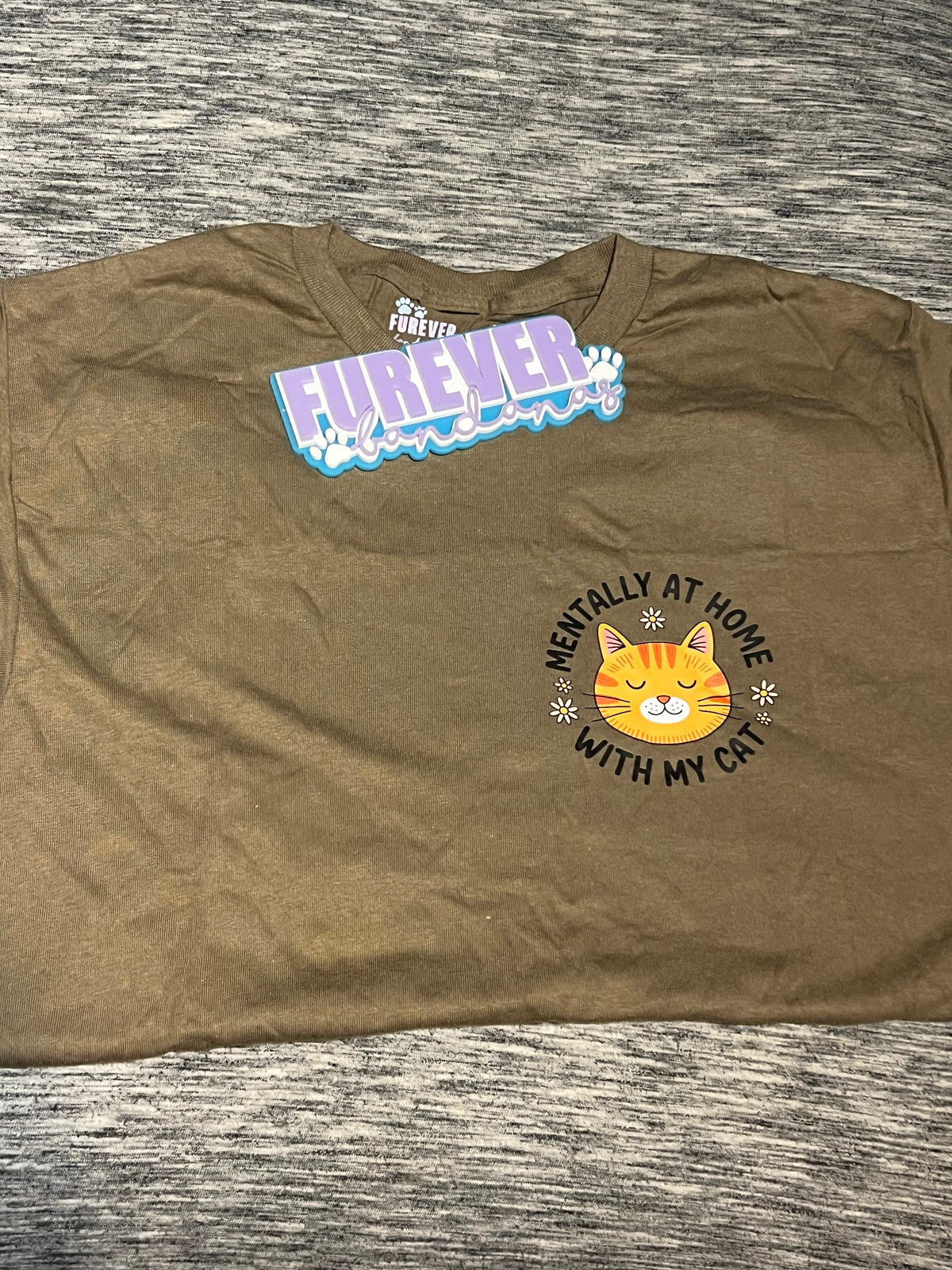 Mentally At Home With My Cat T Shirt