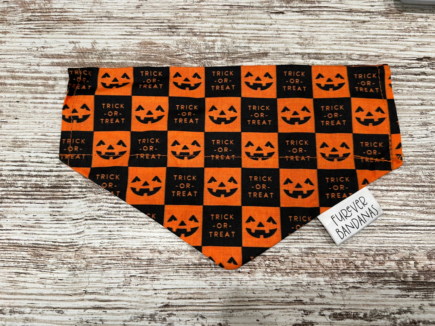 Plaid Trick or Treat Bandana