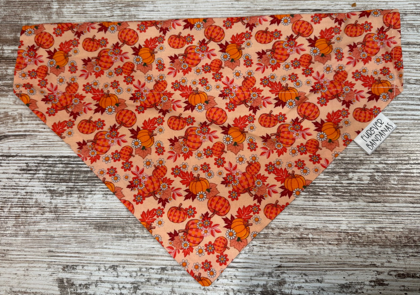 Pumpkin Floral Bandana