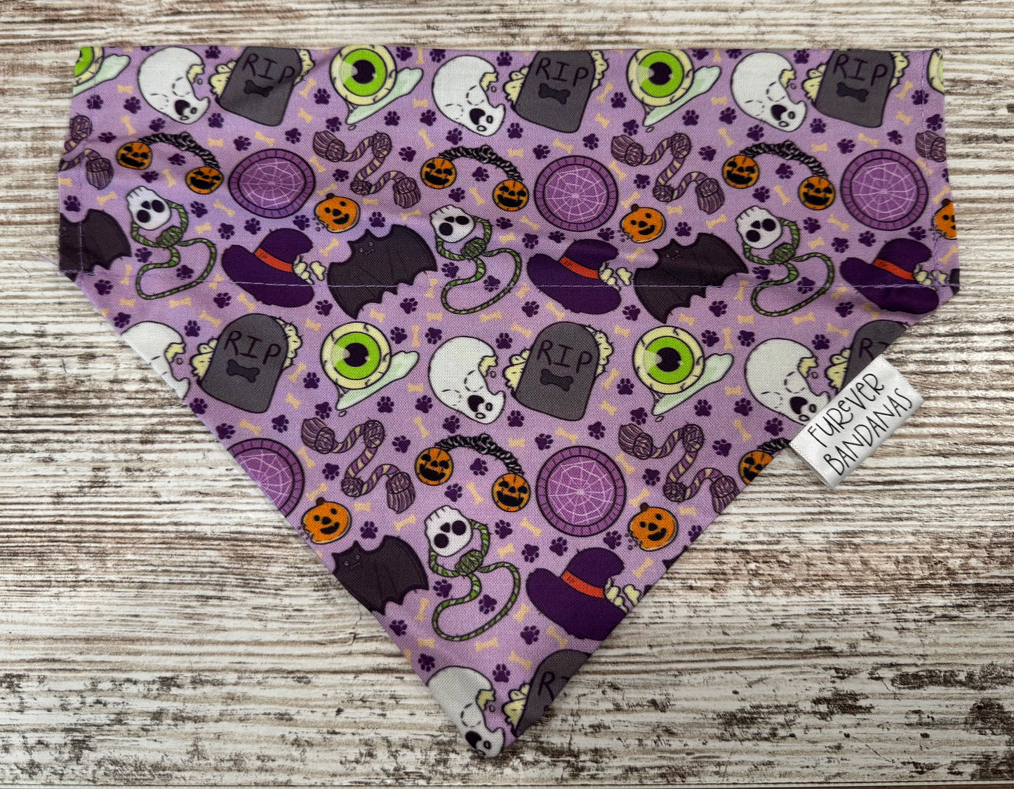 Purple Dog Halloween Bandana