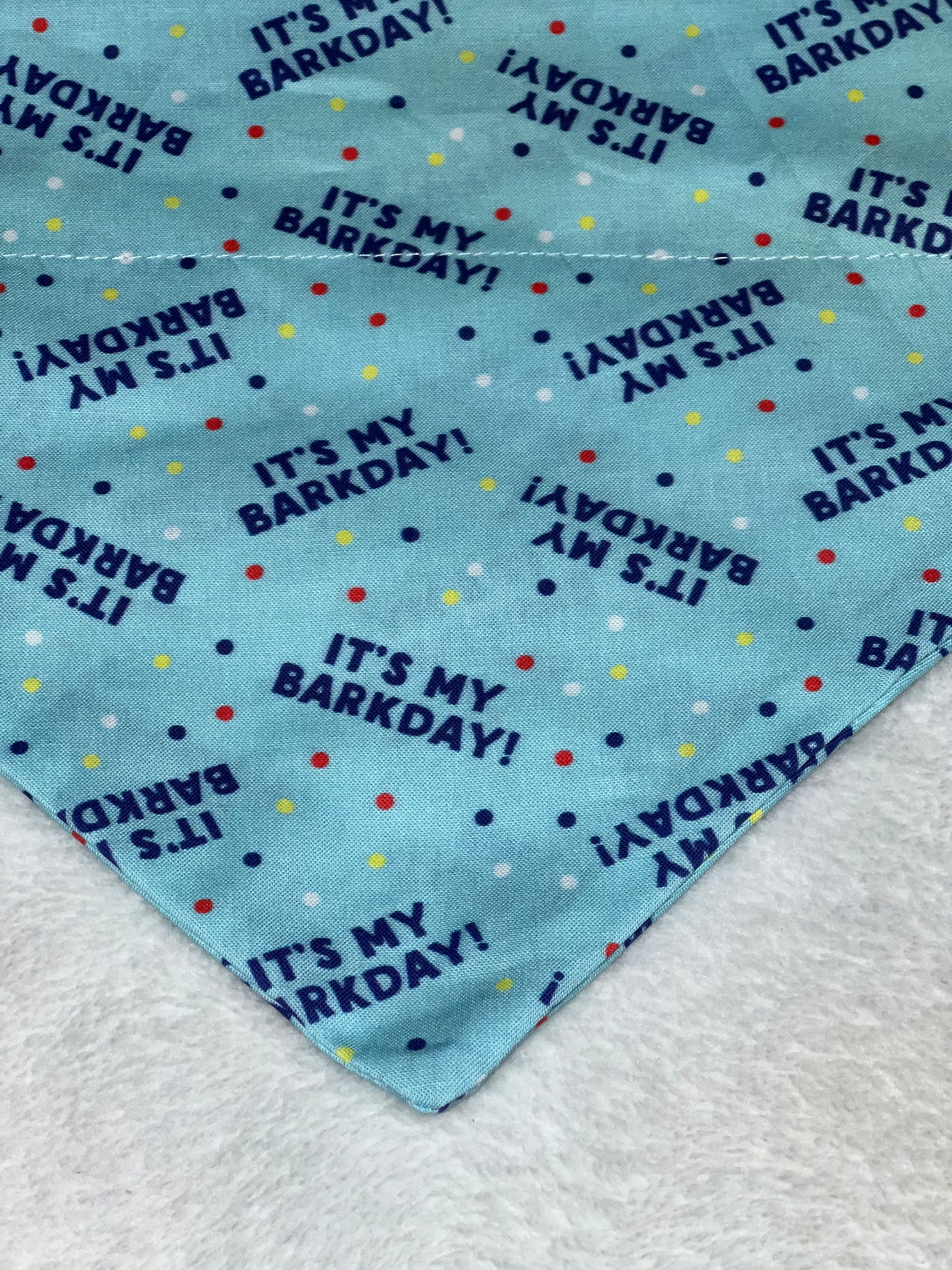 Blue Barkday Bandana