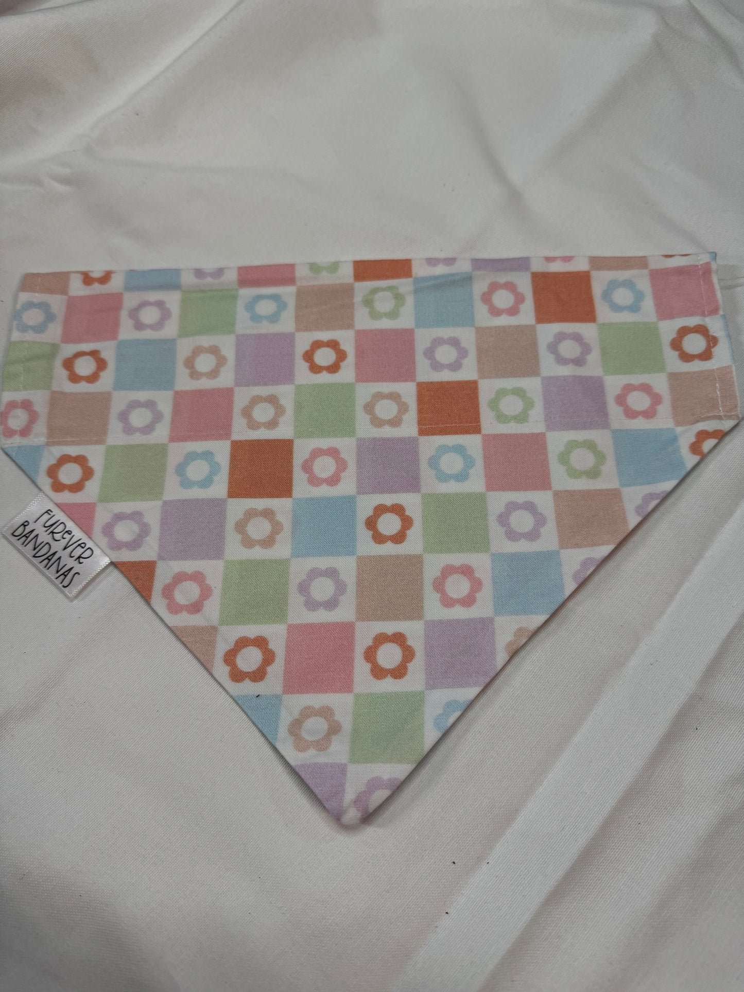 Plaid Floral Bandana