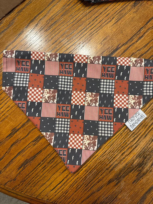 Yee Haw Plaid Bandana