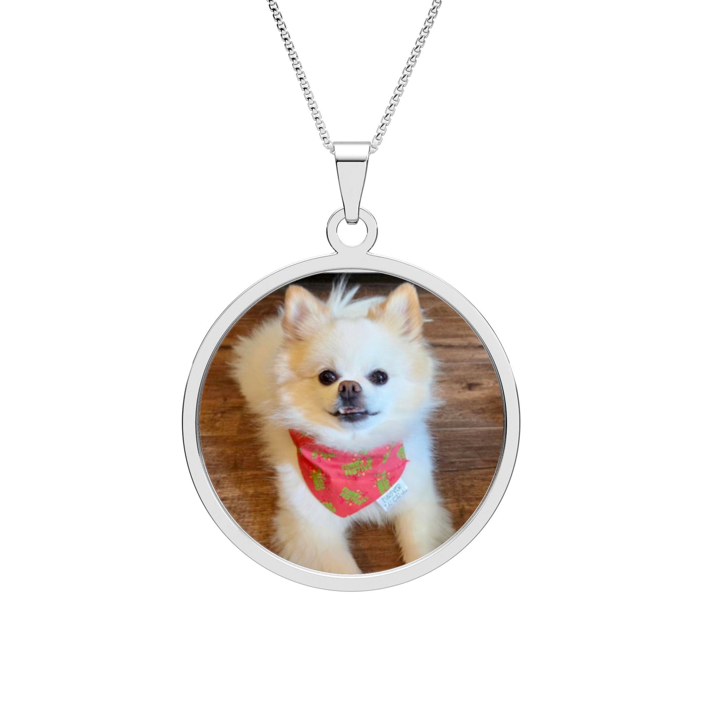 Round Border Photo Pendant