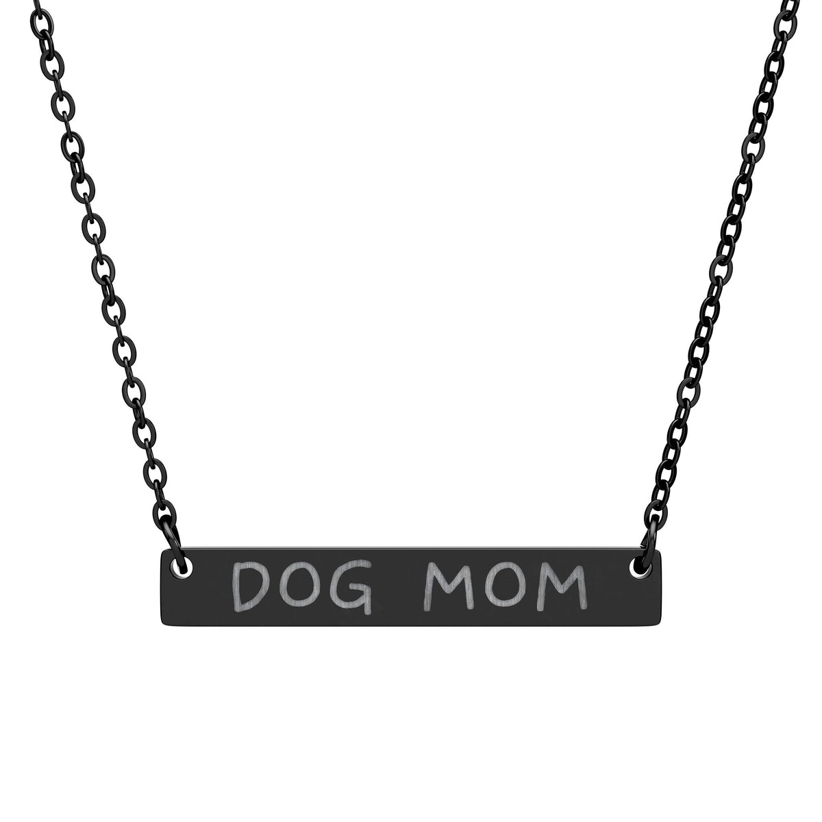 Dog Mom Bar Necklace (Engraving)