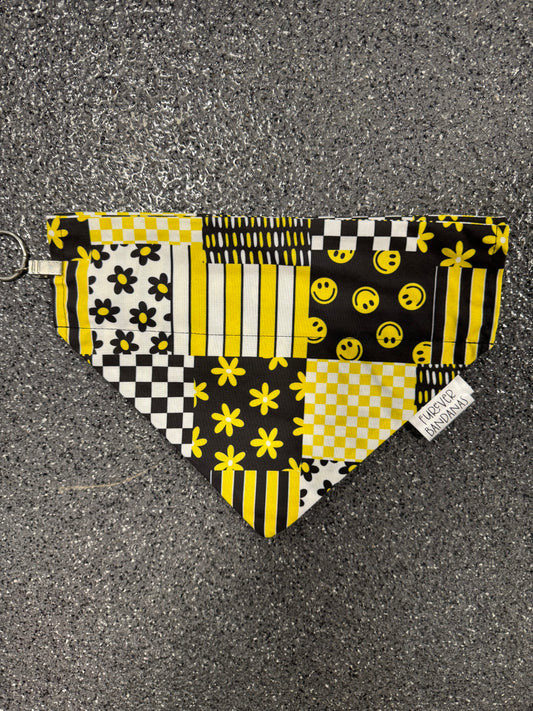 Black/Yellow Patchwork Bandana