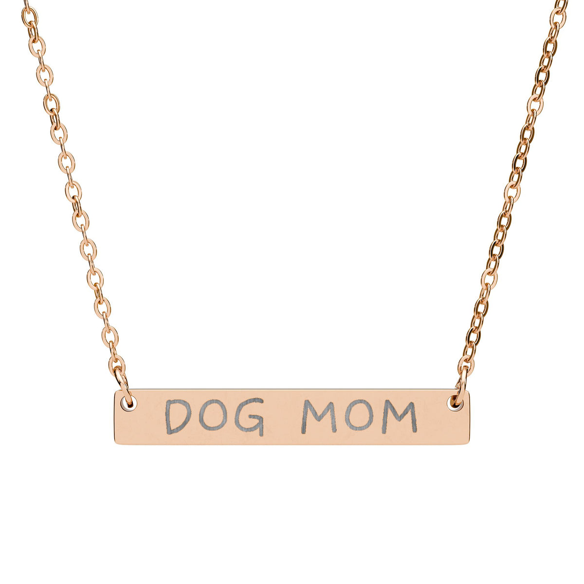 Dog Mom Bar Necklace (Engraving)