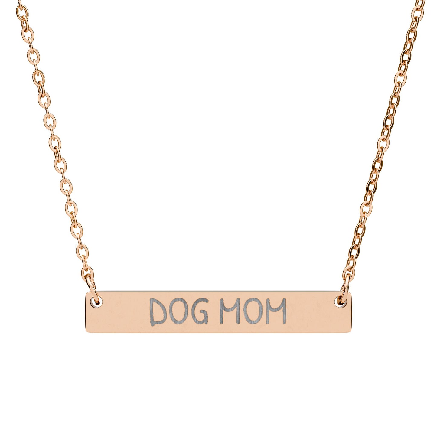 Dog Mom Bar Necklace (Engraving)