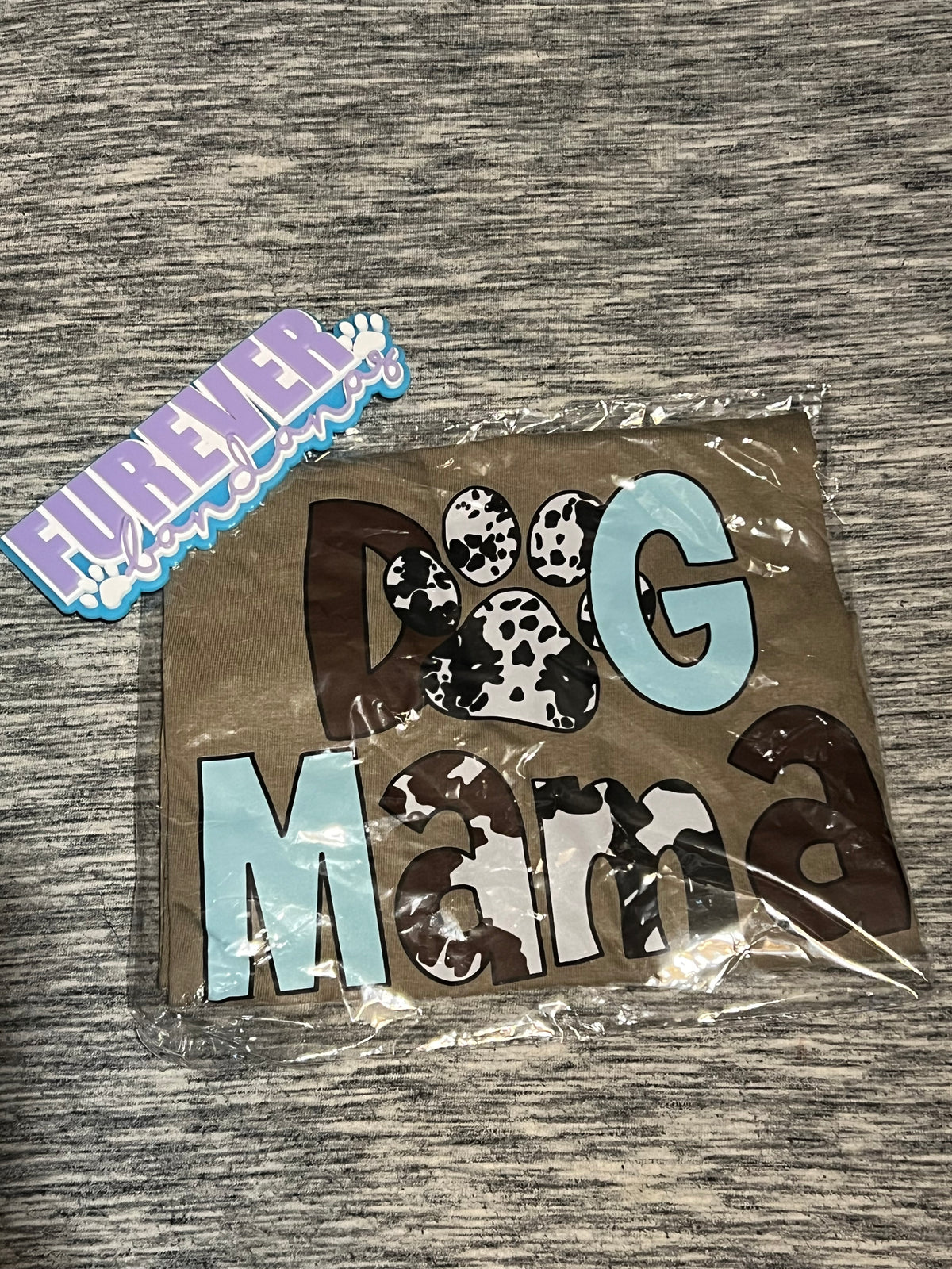 Cow Print Dog Mama T Shirt
