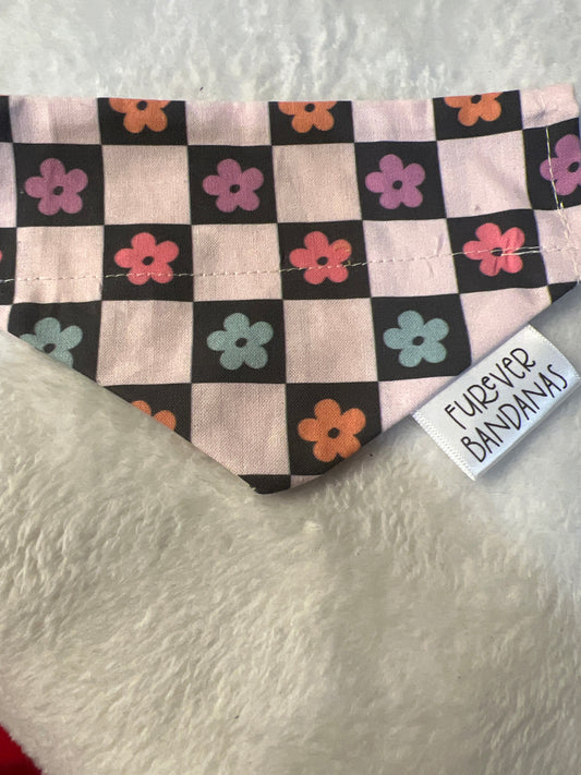 Colorful flower check Bandana