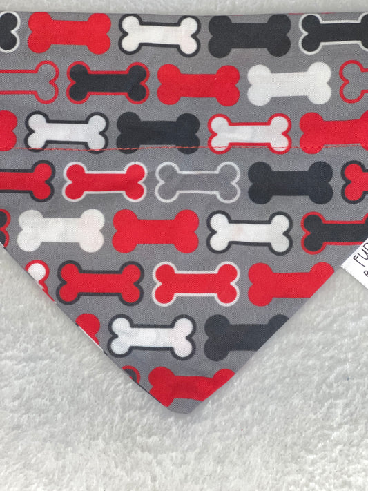 Red, Black, and White Bones Bandana