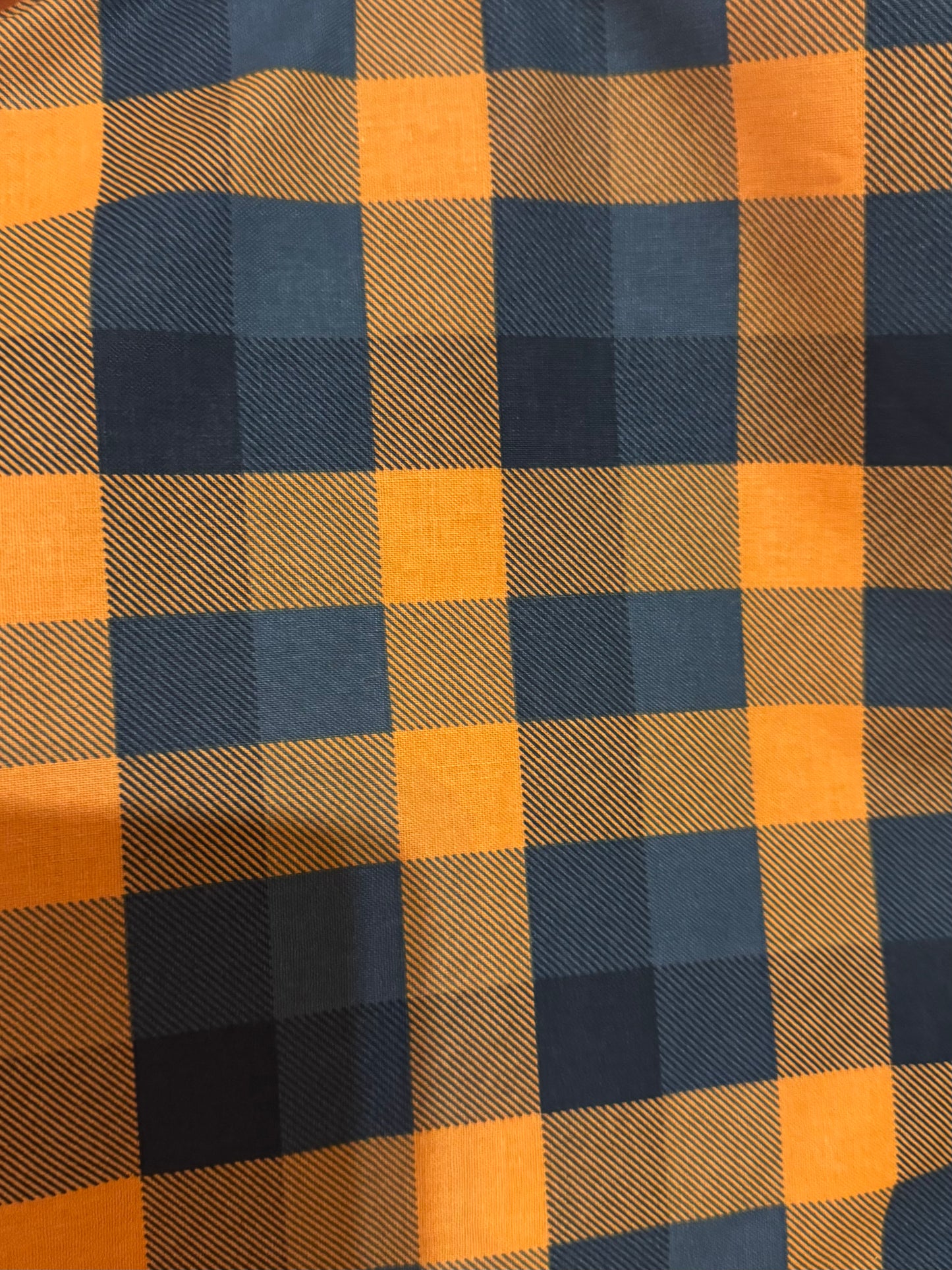 PREORDER Black & Orange Buffalo Plaid Bandana