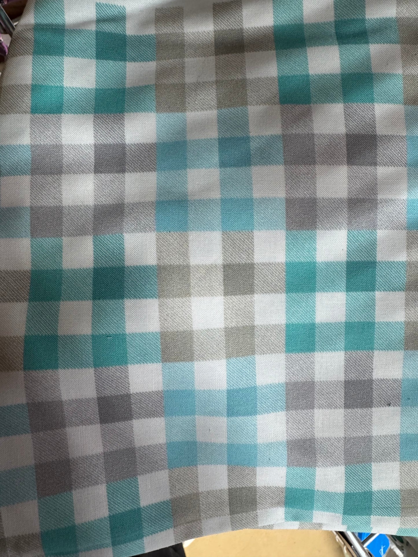 Blue & Grey Plaid collar