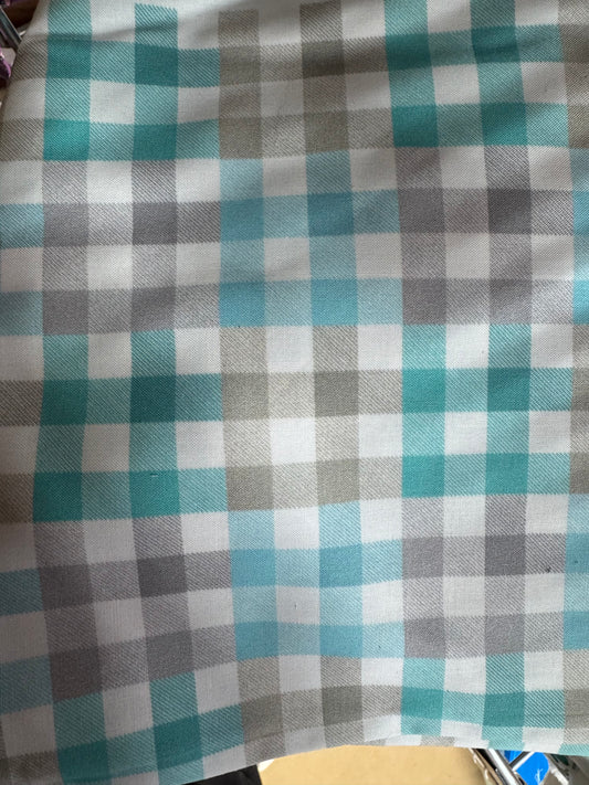 Blue & Grey Plaid collar