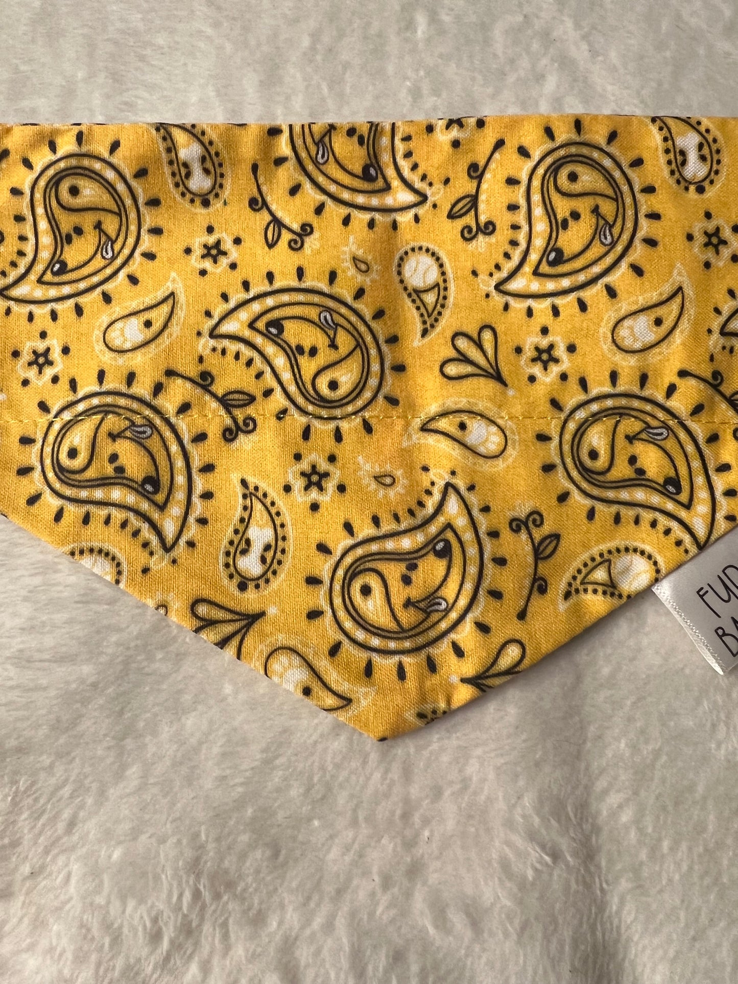 Yellow Paisley Bandana