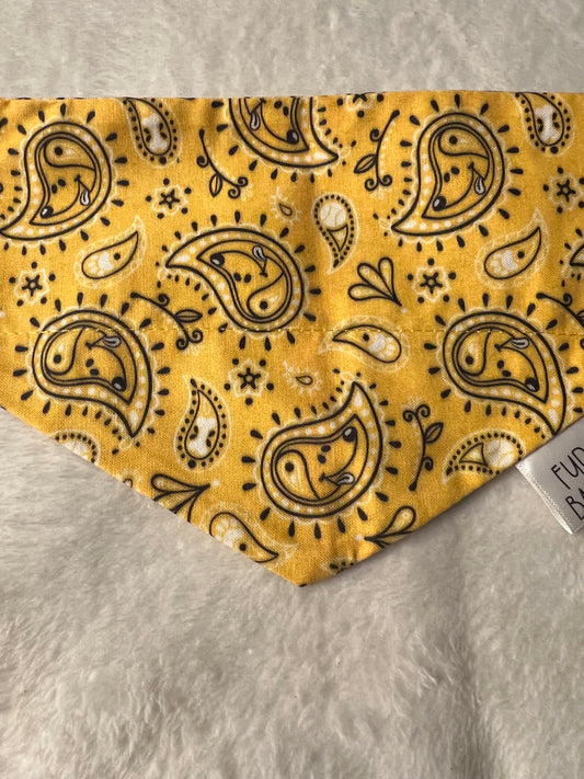 Yellow Paisley Bandana