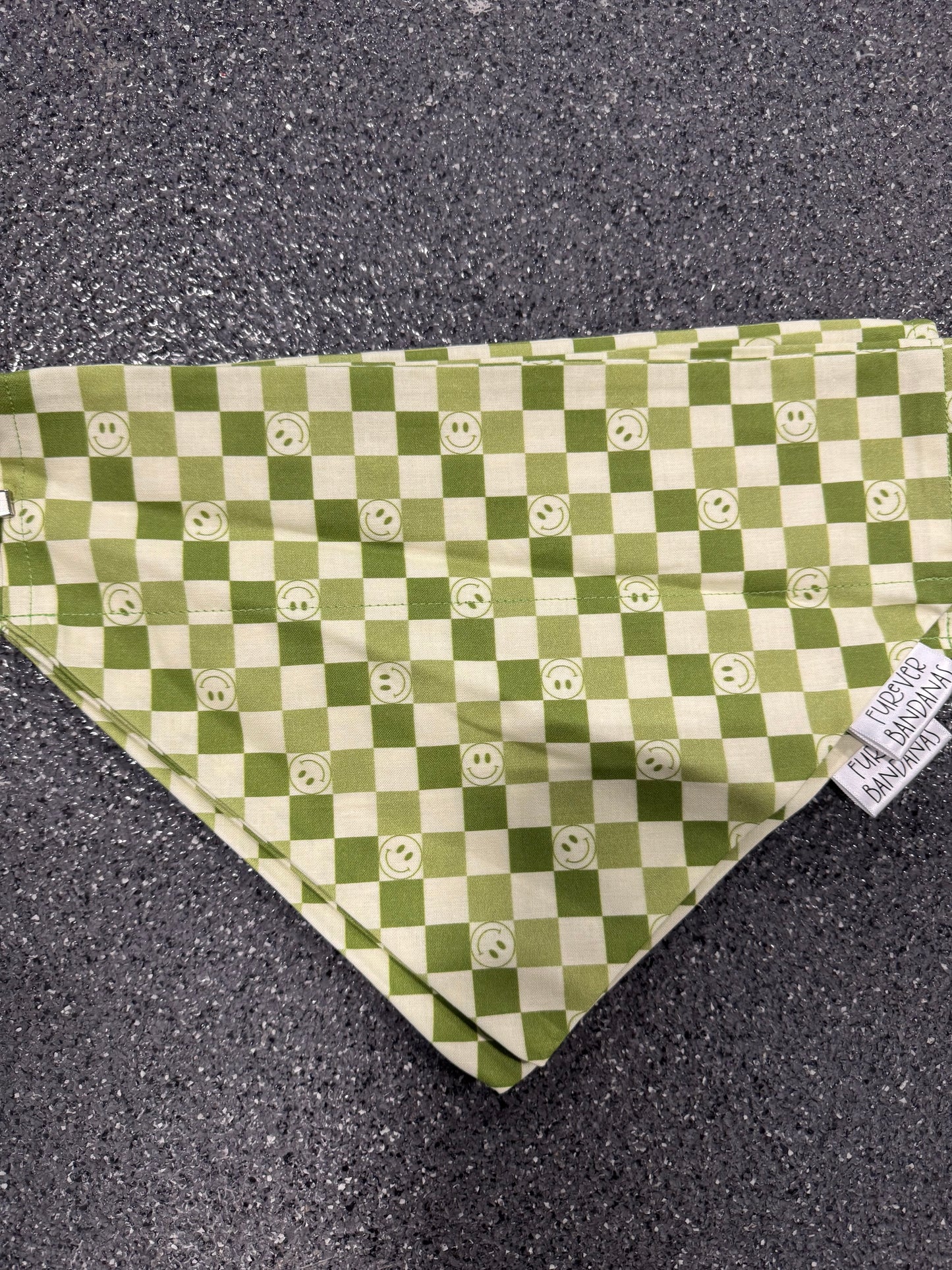 Green Smiley Bandana