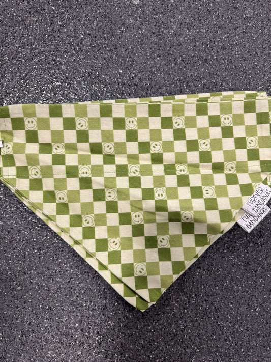 Green Smiley Bandana
