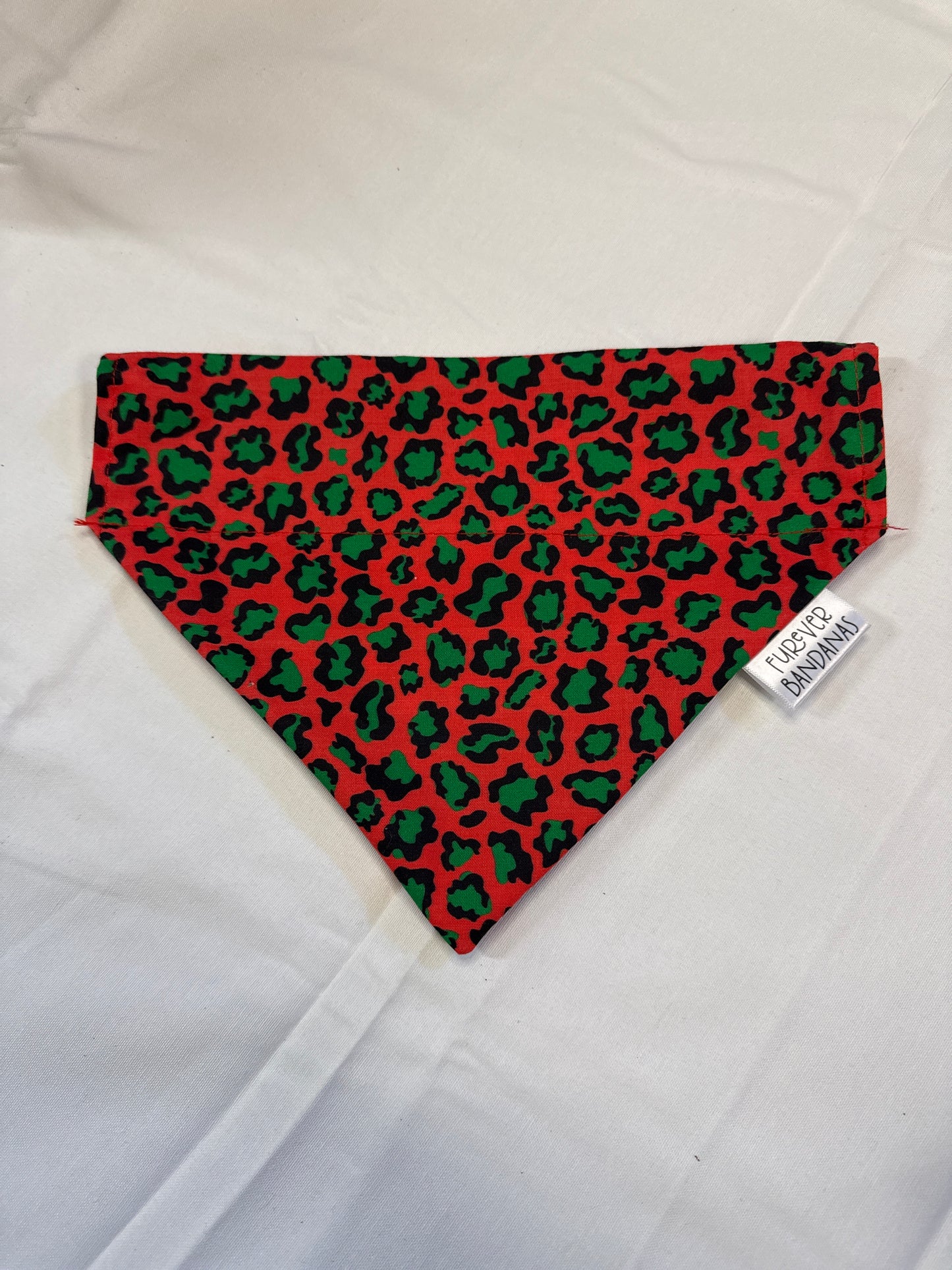 Christmas Cheetah Print Bandana