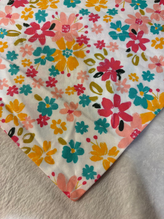 Pink Teal and Yellow Bandana