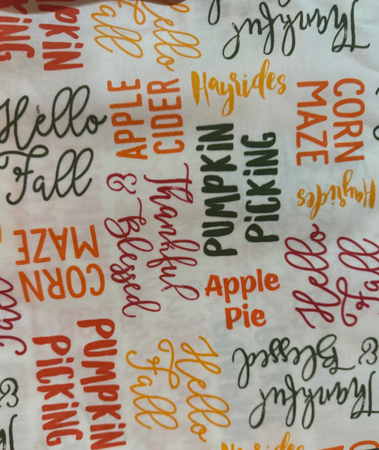 PREORDER Fall sayings Bandana