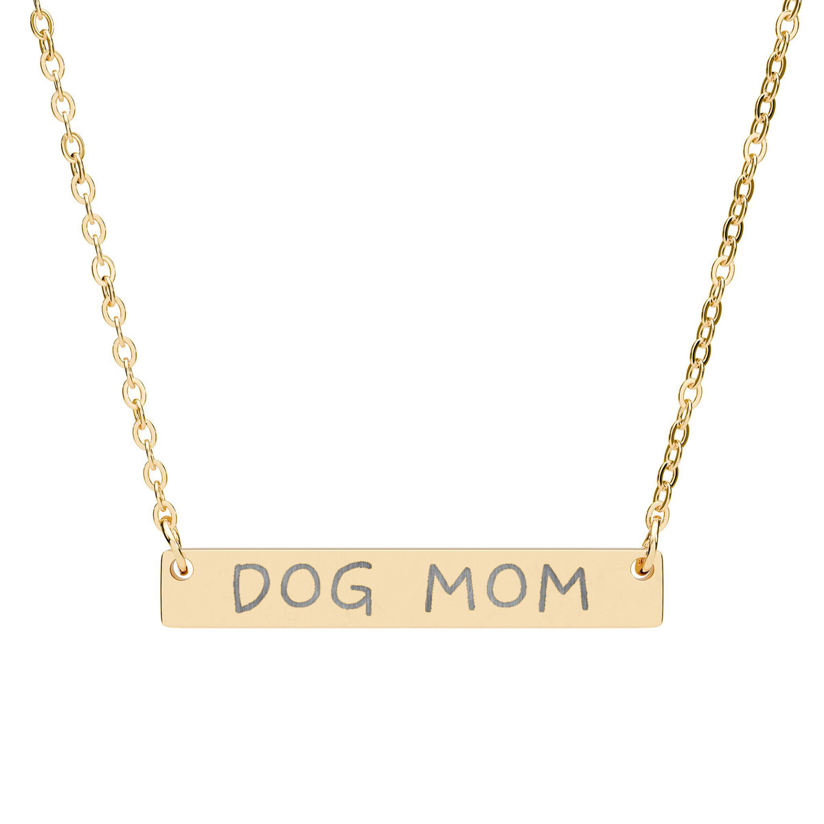 Dog Mom Bar Necklace (Engraving)