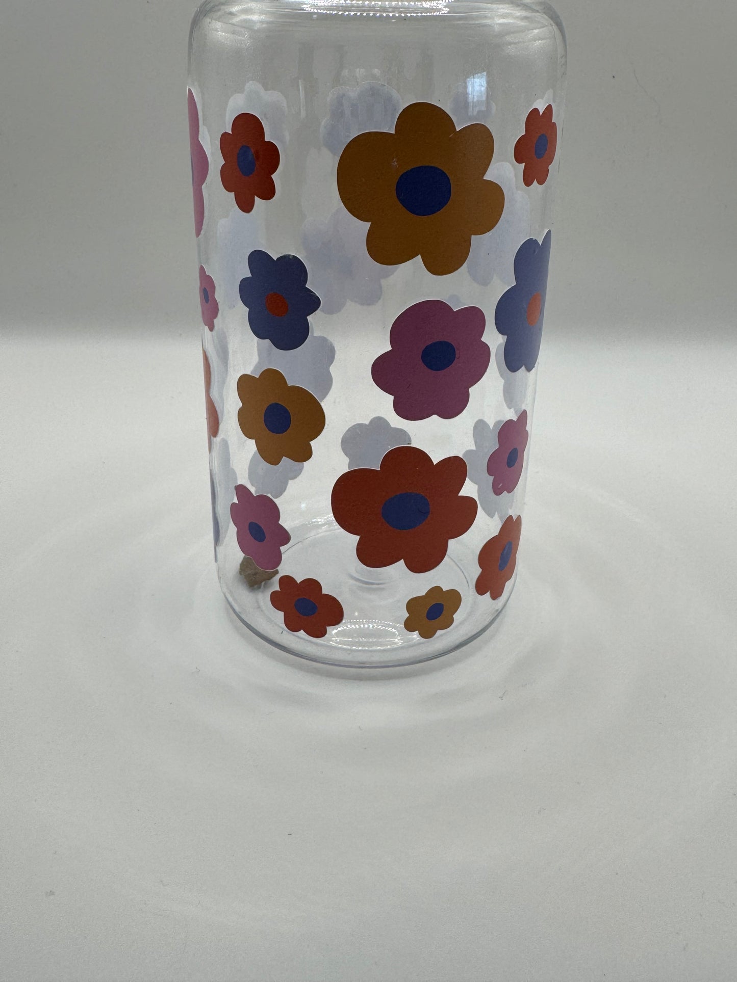 Floral plastic cup