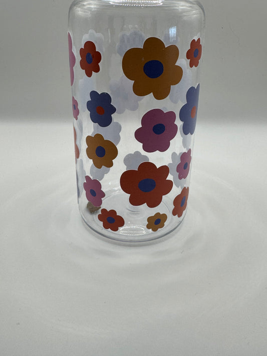 Floral plastic cup