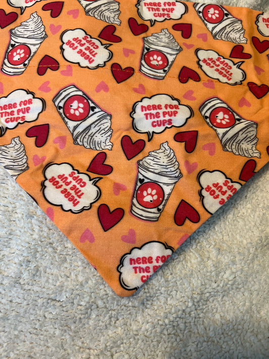 Orange Here for the Pup Cup Bandana