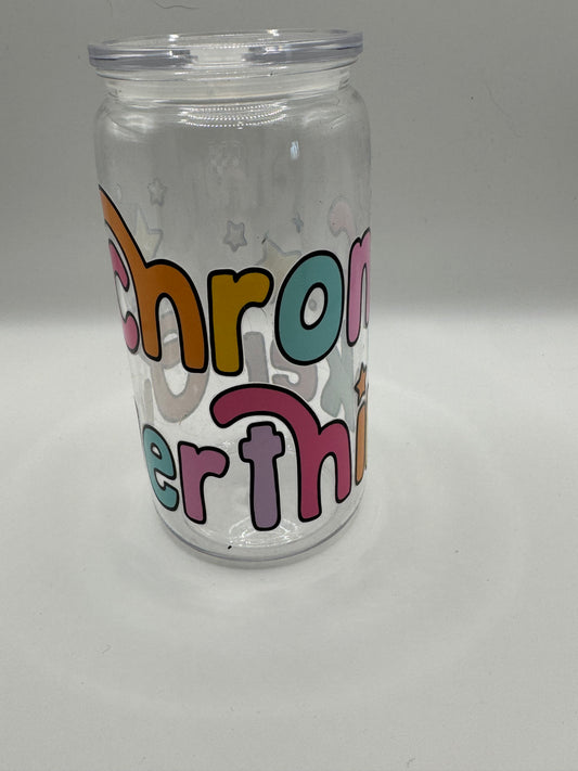 Chronic Overthinker plastic cup