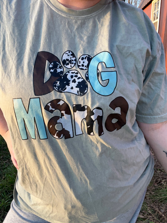 Teal Dog mama T-Shirt