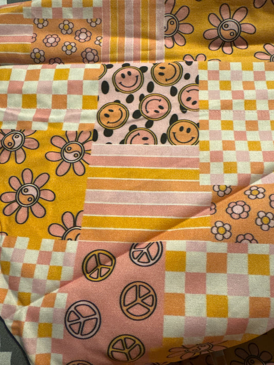Pink Groovy Patchwork Bandana