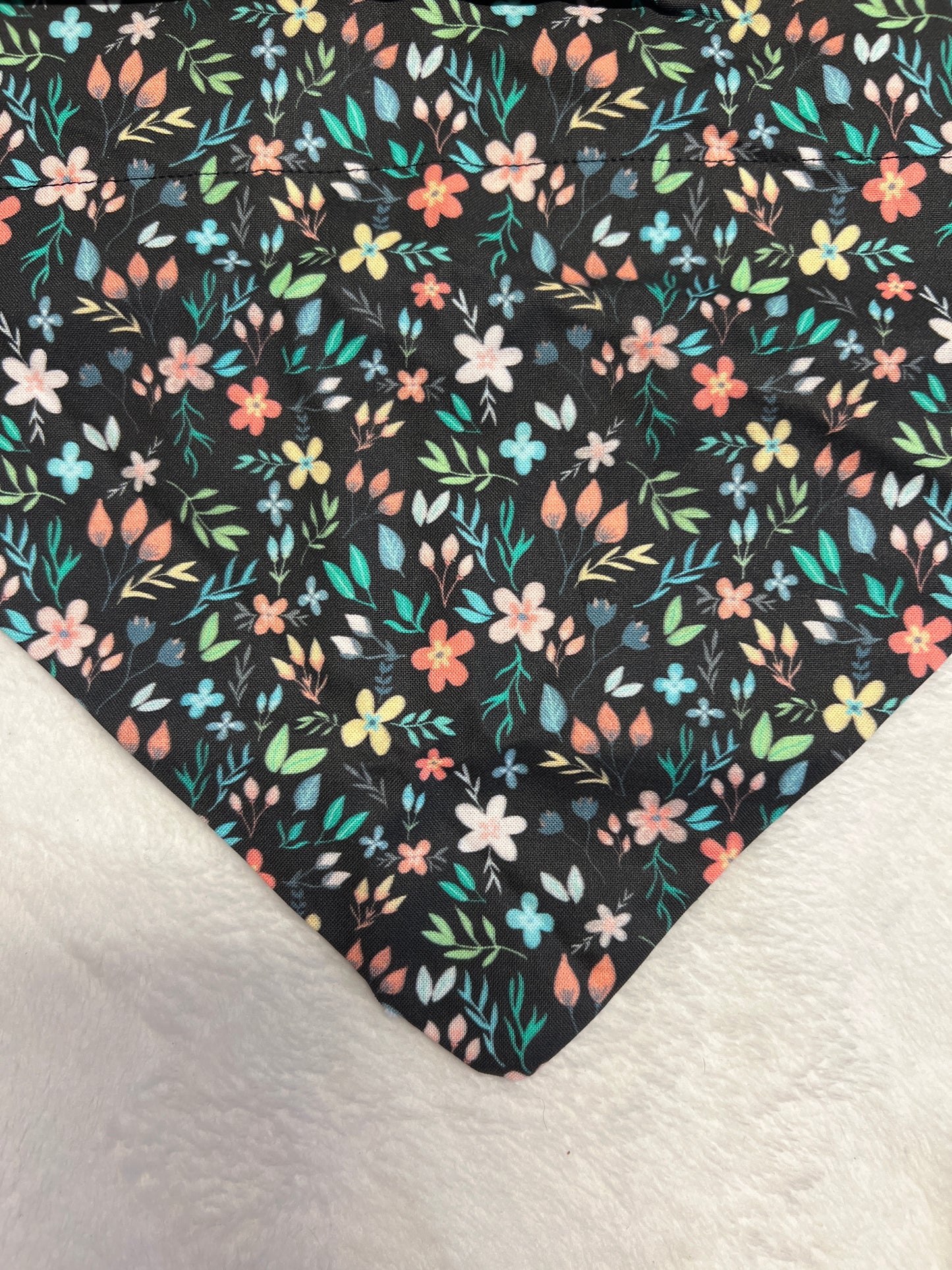Black multicolor floral Bandana