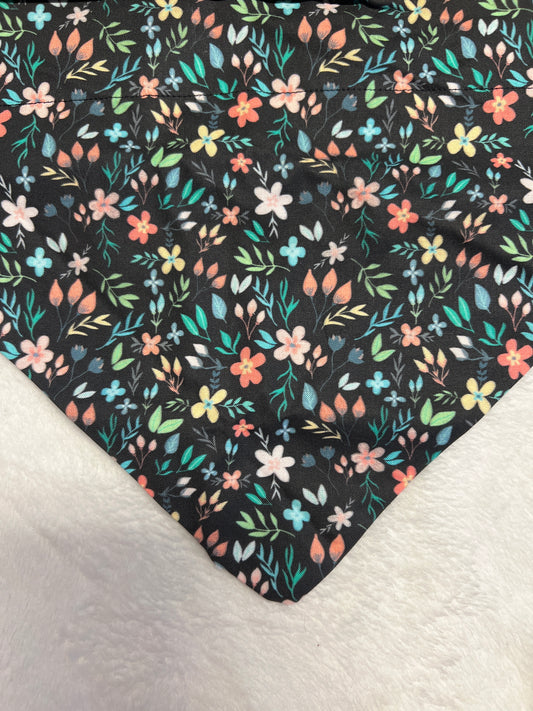 Black multicolor floral Bandana