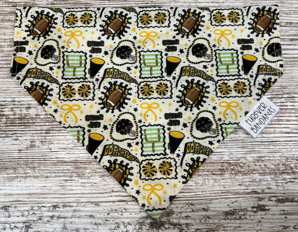 Black & Yellow Game Day Bandana