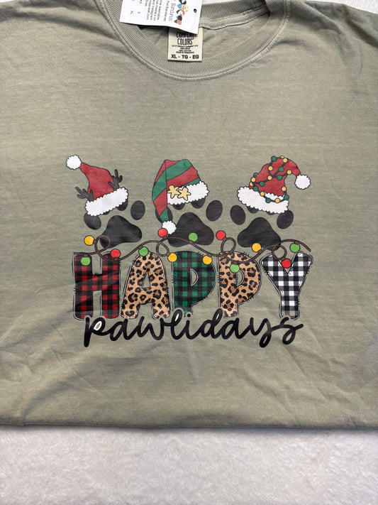 Happy Pawlidays Long Sleeve T shirt