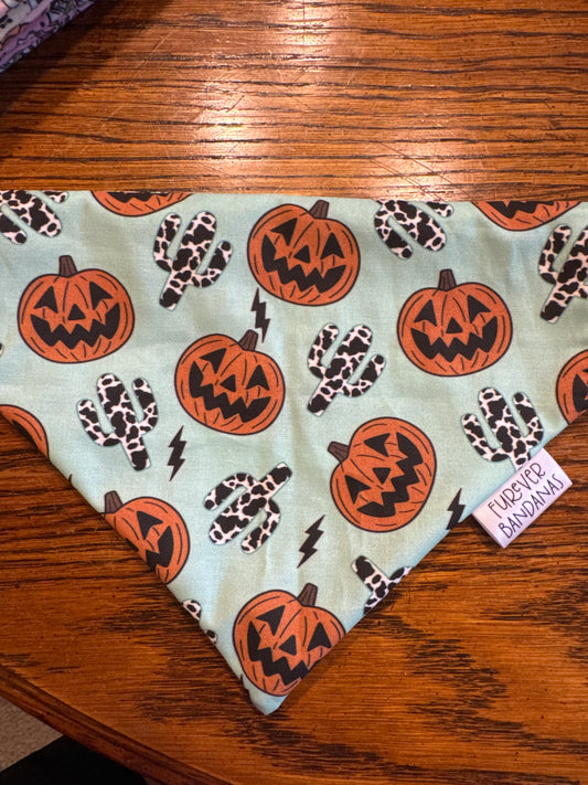 Cowprint Cactus Halloween  Bandana