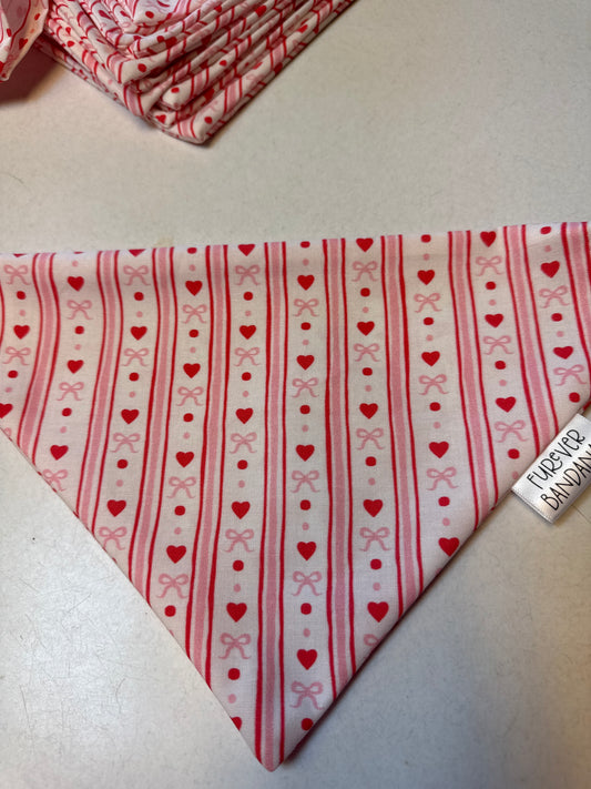 Valentine’s Day Stripes Bandana