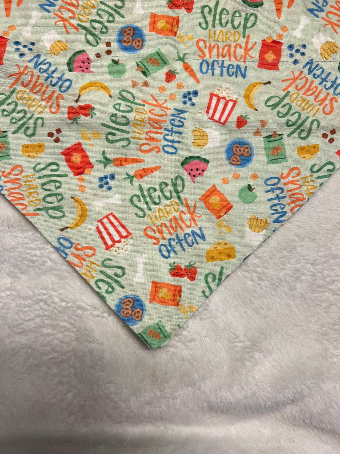 Sleep Hard Snack Often Bandana