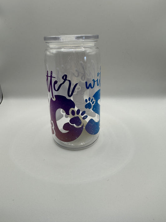 Life’s better with dogs plastic cup